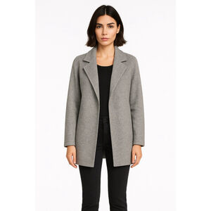 NWT Joie Gray Open-Front Knit Blazer Jacket Sz S | Soft Herringbone Coatigan